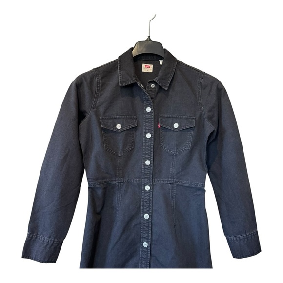 NWT Levi’s Ellie Denim Dress Black Rose S - Picture 3 of 6
